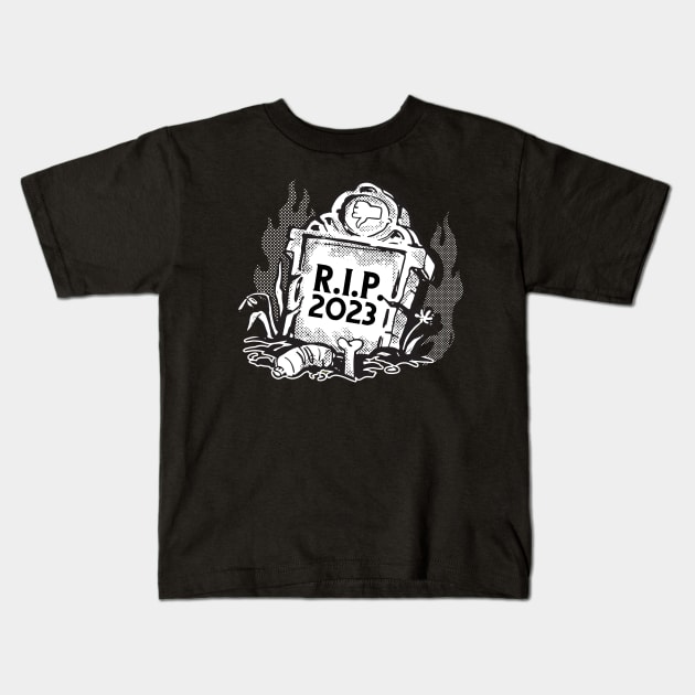 R.I.P. 2023 Funny New year Kids T-Shirt by XYDstore